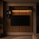 Ver imagem 5 de Painel para TV 55 Polegadas 180cm com LED Nexus Mel e Grafite