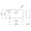 Ver imagem 2 de Cuba Docol Riva 56x34 017008CJ Inox Brilho