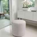 Ver imagem 1 de Puff Redondo Perse Decorativo Sala Tecido Linho