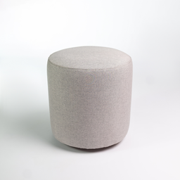 Puff Perse Decorativo Tecido Linho Banqueta Redondo - 2