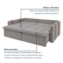 Ver mais imagens de Sofá Cama Retrátil e Reclinável 3 Lugares Linho Gelo Michigan 220cm Yescasa