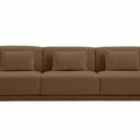 Ver imagem 2 de Sofá 3 Lugares King Size Revestimento em Sarja 252cm NOV005 Marrom