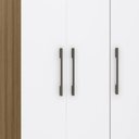 Ver imagem 4 de Guarda Roupa Modulado 102cm com 3 Portas Delphi Avelã/branco L01 - Mpozenato