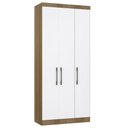 Ver imagem 1 de Guarda Roupa Modulado 102cm com 3 Portas Delphi Avelã/branco L01 - Mpozenato