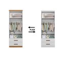 Ver imagem 3 de Módulo Roupeiro Ônix 2 Portas 3 Gavetas e Cabideiro Flex Nature Branco - Peternella