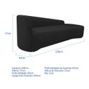 Ver imagem 3 de Kit Sofá Curvo França 220cm Ld. e Poltrona Luiza Max Conforto, Elegância e Design Moderno Bouclé