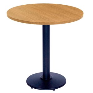 Mesa Zeta Ferro Preto 75 Cm (alt) Disco Redondo Tampo Mdp Redondo 80 Cm (larg) X 2,5 Cm (alt) Samba