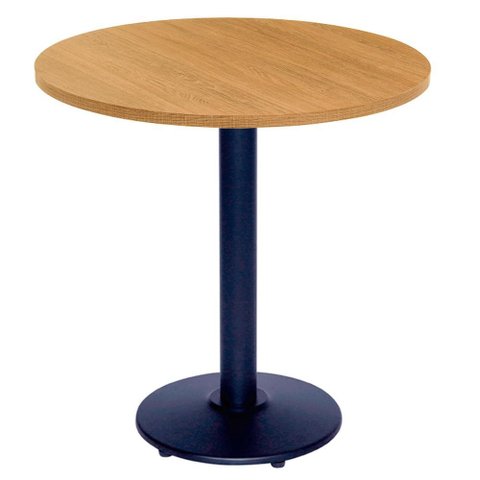 Mesa Zeta Ferro Preto 75 Cm (alt) Disco Redondo Tampo Mdp Redondo 80 Cm (larg) X 2,5 Cm (alt) Samba