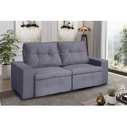 Sofá + Pillow Berlim Cinza 2,00M 3 Lugares Rec Estofados - 2