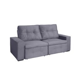 Sofá + Pillow Berlim Cinza 2,00M 3 Lugares Rec Estofados - 1