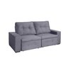 Sofá + Pillow Berlim Cinza 2,00M 3 Lugares Rec Estofados - 1