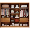 Ver imagem 3 de Guarda Roupa Casal Livorno Plus 6 Portas 4 Gavetas Cinamomo Fendi - Novo Horizonte