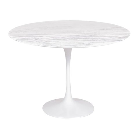 Mesa Saarinen Redonda Espírito Santo 107cm - Base Branca