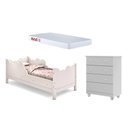Ver imagem 1 de Kit Cama Nuvem Branca com Colchão e Cômoda Lara para Quarto Criança Planejado Moderno Seguro
