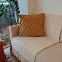 Ver imagem 5 de Capa de Almofada Artesanal Cordão Mostarda 40x40