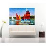 Quadro Pintura Tela Moderna Marinas 2426: 90cm (A) x 130cm (L) - 3