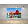 Quadro Pintura Tela Moderna Marinas 2426: 90cm (A) x 130cm (L) - 4