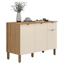 Ver imagem 1 de Balcão de Cozinha com Tampo 3 Portas Laura Plus Soft/freijó Z06 - Mpozenato