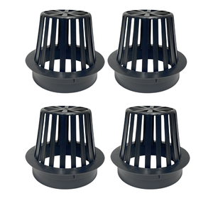 Kit 4 Abacaxi Hemisférico Ralo Anti Folhas 100mm Plástico Calha