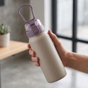 Ver imagem 4 de Garrafa Térmica Inox 800ml com Tampa e Trava Bege
