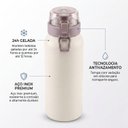 Ver imagem 2 de Garrafa Térmica Inox 800ml com Tampa e Trava Bege
