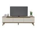 Ver imagem 6 de Rack com Painel MDF 185,5CMX183CM Conjunto Sala de Estar e Liverpool Yescasa Marrom Pinho/Off White