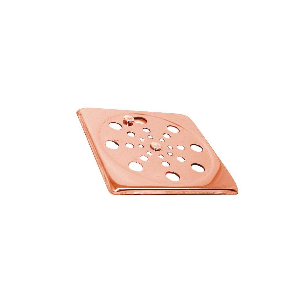 Tampa para Ralo Grelha Quadrado 10cm Abre/ Fecha - Rose - 1
