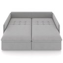 Ver imagem 3 de Sofá Cama Retrátil para Sala de Estar 174cm Una K01 Veludo Cinza Claro - Lyam Decor