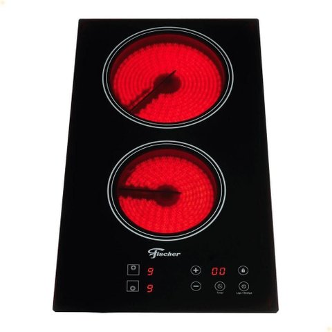 Cooktop Elétrico Fischer 2 Bocas com Touch Screen Vitrocerâmica 220v 73474