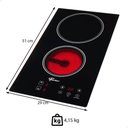 Ver imagem 3 de Cooktop Elétrico Fischer 2 Bocas com Touch Screen Vitrocerâmica 220v 73474