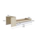 Ver imagem 2 de Cama de Solteiro com Escrivaninha, Cama Auxiliar e Cantos Arrendondados Completa Móveis