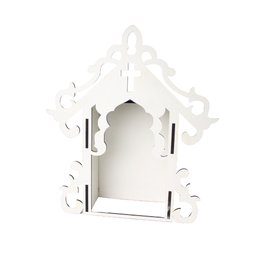 Oratório em Mdf Branco - Capela para Santos- Religião/altar/capela/igreja/santos - 3 Oratório em Mdf Branco - Capela para Santos- Religião/altar/capela/igreja/santos - 3