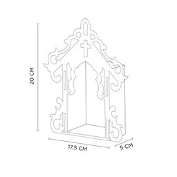 Oratório em Mdf Branco - Capela para Santos- Religião/altar/capela/igreja/santos - 2 Oratório em Mdf Branco - Capela para Santos- Religião/altar/capela/igreja/santos - 2
