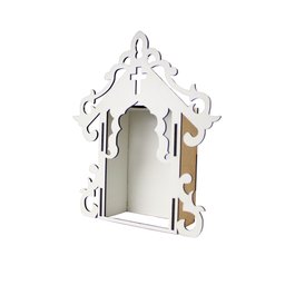 Oratório em Mdf Branco - Capela para Santos- Religião/altar/capela/igreja/santos - 1 Oratório em Mdf Branco - Capela para Santos- Religião/altar/capela/igreja/santos - 1