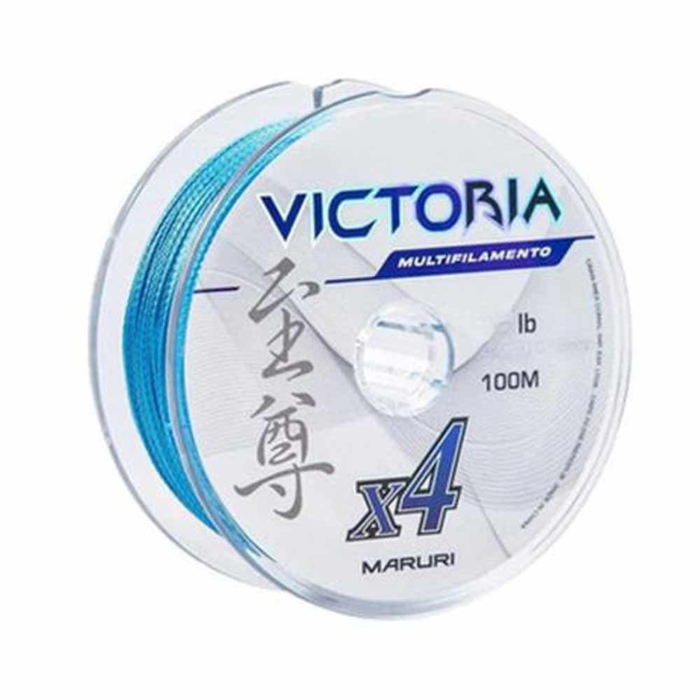 Linha de Pesca Multifilamento 4 Fios Victoria Azul 300m 0,14mm 22lb Maruri