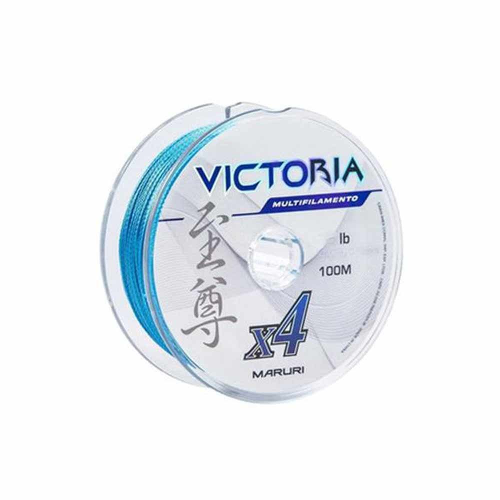 Linha de Pesca Multifilamento 4 Fios Victoria Azul 300m 0,14mm 22lb Maruri - 4