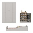 Ver imagem 5 de Quarto Infantil Completo com Minicama Montessoriana Encanto Multimóveis MP4874 Off White