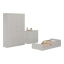 Ver imagem 2 de Quarto Infantil Completo com Minicama Montessoriana Encanto Multimóveis MP4874 Off White