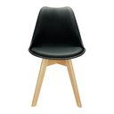 Ver imagem 4 de Kit C/ 8 Cadeiras Saarinen Wood Leda – Charles Eames com Almofada Preta