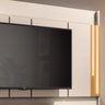 Estante Home Theater 2,40m Montane com Led para TV 75" Cor Off White e Cinamomo HB Móveis - 7