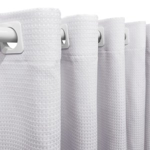 Cortina 2,40x1,30 Sala Quarto Cozinha Tecido Piquet: Branco