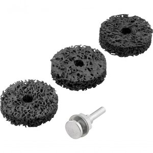 Jogo Esponja Abrasiva 50mm Haste 1/4 Médio para Furadeira 4