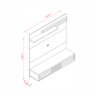 Painel Home Suspenso Sala Quarto Escritório P/ Tv até 55 Polegadas 2 Portas Deslizantes 1 Prateleira - 5