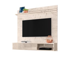 Painel Home Suspenso Sala Quarto Escritório P/ Tv até 55 Polegadas 2 Portas Deslizantes 1 Prateleira - 3