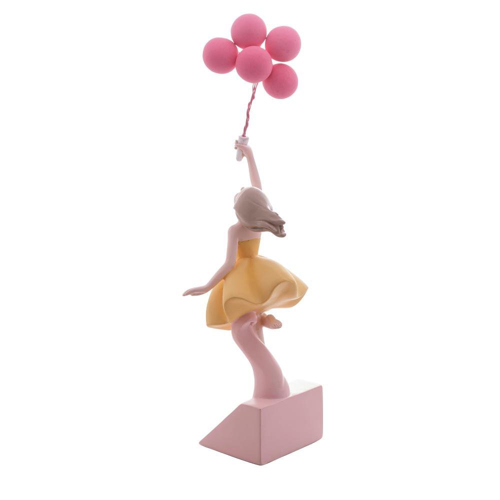 Figura Decorativa Boneca Com Balões 7,5X9,5X33Cm - Wolff - 2