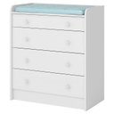 Ver imagem 2 de Cômoda Infantil Trocador Doce Sonho 4 Gavetas Branco 2523 Qmovi
