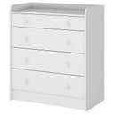 Ver imagem 1 de Cômoda Infantil Trocador Doce Sonho 4 Gavetas Branco 2523 Qmovi