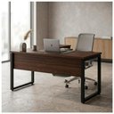 Ver imagem 3 de Mesa em L (Mesa 1,70m + Mesa Auxiliar) - s/ Gavetas - Workstart - Marsala/Preto - 25478