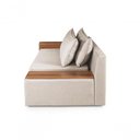 Ver imagem 4 de Sofá Cama Retrátil Panamá Chenile Luxo Aveludado Premium Creme 203