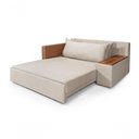 Ver imagem 2 de Sofá Cama Retrátil Panamá Chenile Luxo Aveludado Premium Creme 203